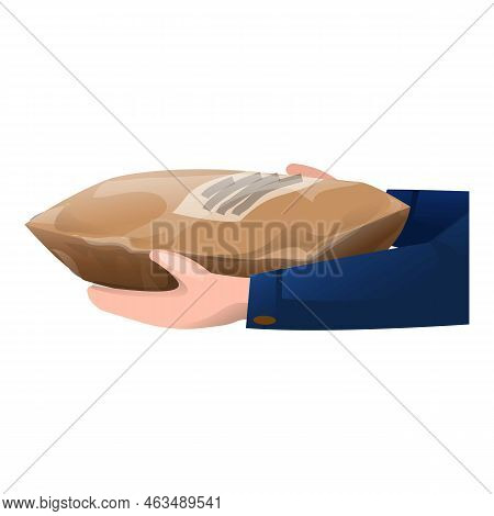 Postman Parcel Icon Cartoon Vector. Bag Post. Envelope Job