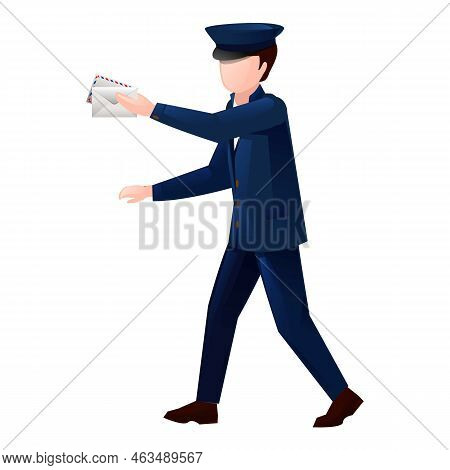 Send Mail Post Icon Cartoon Vector. Postman Box. Envelope Job