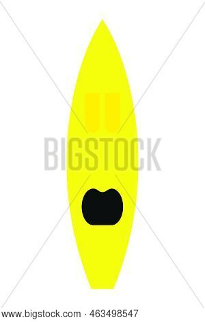 Yellow Waveski Pictogram Vector Illustration On A White Background