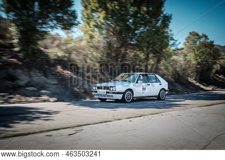 Novella, Corsica, France - 7th October 2022: Remi Baille And Jean-jacques Mourbrun Compete In Their 