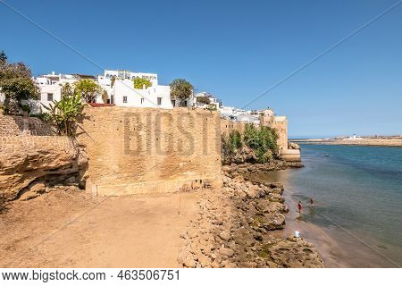View At The Bouregreg Beach Near Udayas Kasbah In Rabat, Morocco