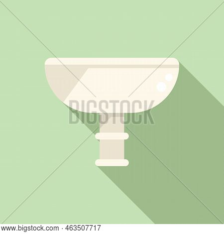 Classic Water Basin Icon Flat Vector. Service Drain. Sewerage Pipe