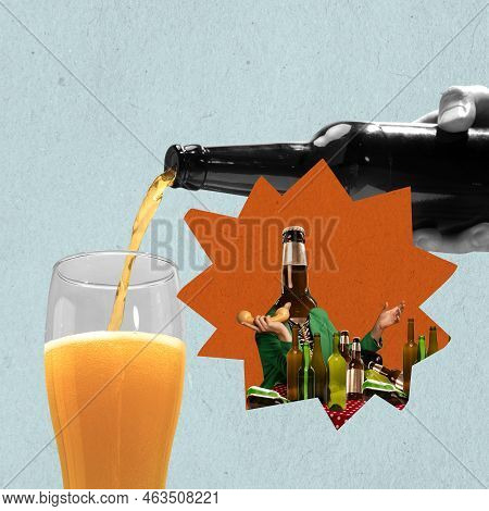 To Stop Drinking. Alcoholism Concept. Stop Alcohol Addiction. Addicting To Alcoholic Drink. Artwork 