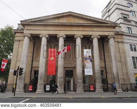 Queen In Memorial At Canada House In London