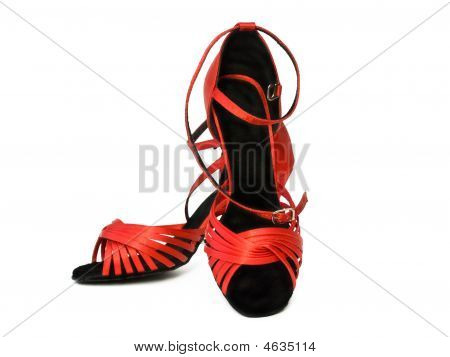 Czerwone buty taneczne