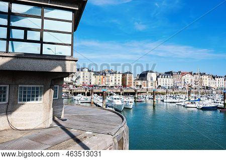 Dieppe, France - August 29 2022: Boats In The Harbour In Dieppe, Fishing Port On The Normandy Coast 
