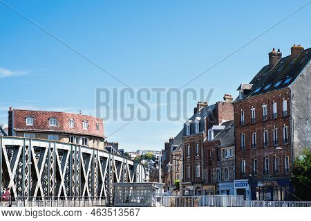 Dieppe, France - August 29 2022: Houses In Dieppe, Fishing Port On The Normandy Coast In Northern Fr