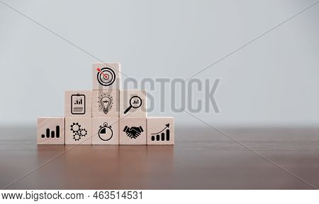 Target Or Goal With Strategy Plan-success Business Revenue Concept. Start Of New Year 2023 Businesse