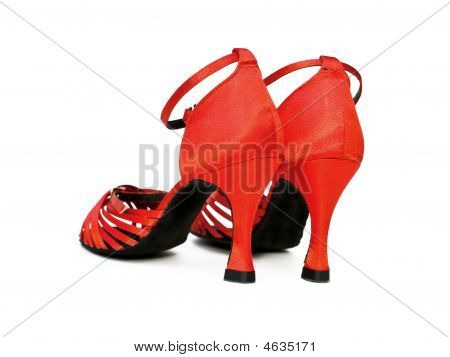 Czerwone buty taneczne