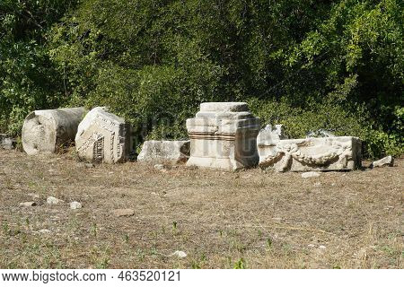 Ruins In Aphrodisias Ancient City In Geyre, Aydin, Turkiye