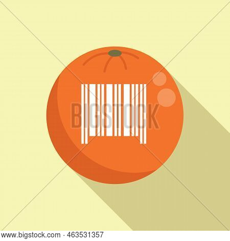 Gmo Orange Fruit Icon Flat Vector. Agriculture Dna. Medicine Gene