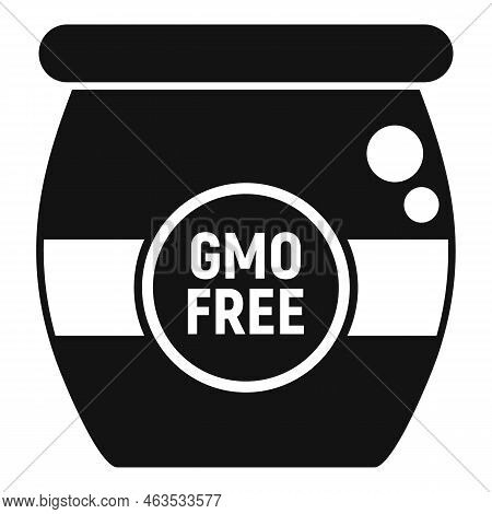 Gmo Free Jar Icon Simple Vector. Dna Food. Gene Medicine