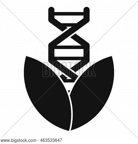 Dna Plant Icon Simple Vector. Gmo Food. Gene Biology