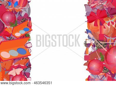 Background Pattern Abstract Seamless Design Texture. Vertical Stripes. Border Frame, Transparent Bac