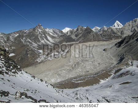 Nuptse gletscher