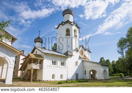 Sunny June Day Near The Medieval Cathedral Of The Transfiguration Of The Savior. Staraya Russa. Novg