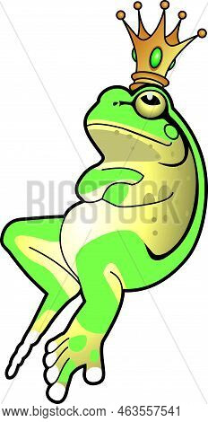 The Frog Prince In The Golden Crown