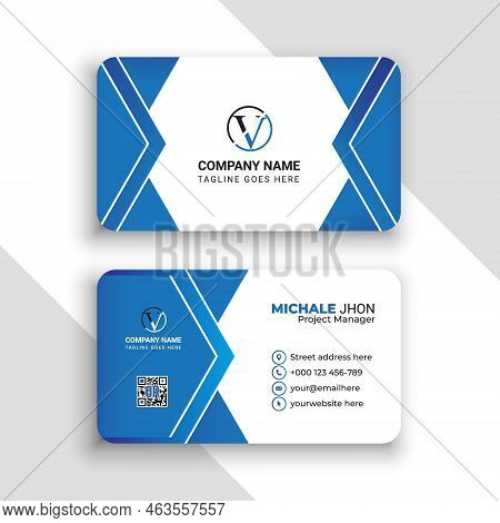Double-sided Creative Business Card Template Creative And Clean Corporate Business Card Template Vec