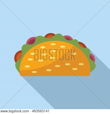 Dinner Taco Icon Flat Vector. Tacos Menu. Soft Menu