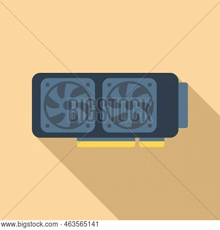 Gpu Hardware Icon Flat Vector. Computer Card. Cpu Chip