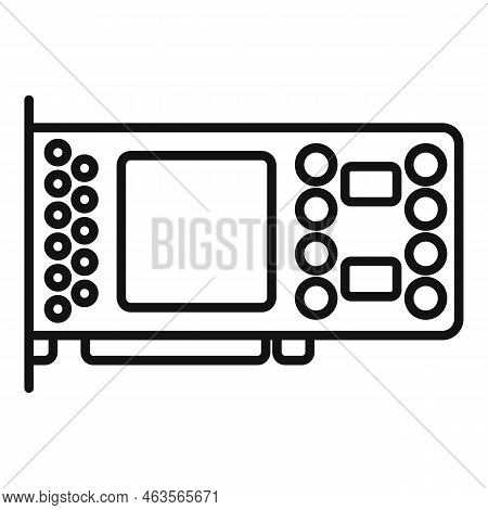 Gpu Card Icon Outline Vector. Computer Pc. Cooler Pci