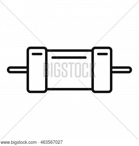 Electrical Resistor Icon Outline Vector. Electric Circuit. Chip Component