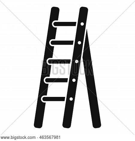Rung Ladder Icon Simple Vector. Wood Construction. Stair Metal