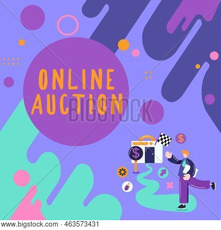 Inspiration Showing Sign Online Auction. Word Written On Digitized Sale Event Which Item Is Sold To 