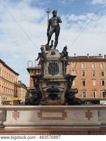 Neptune Fountain In Bologna