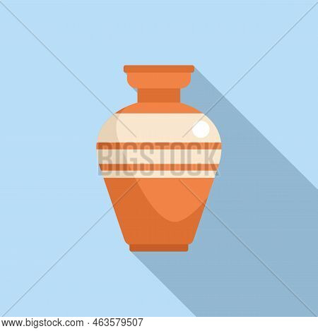 Amphora Urn Icon Flat Vector. Vase Pot. Old Pottery