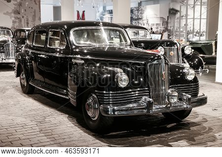 Verkhnyaya Pyshma, Russia - September 14, 2021: Soviet Governmental Vehicle Zis-110 In The Ummc Muse