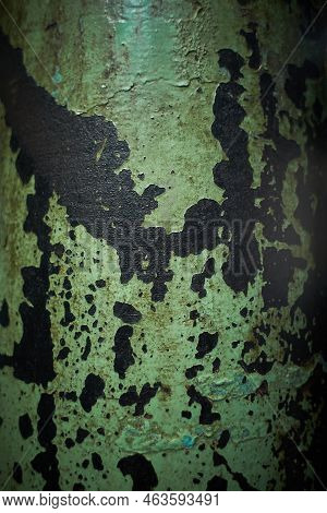 Close-up Of Corroded Steel Pipe, Corrosion Of Steel, General Corrosion, Petroleum Pipelines. Complex