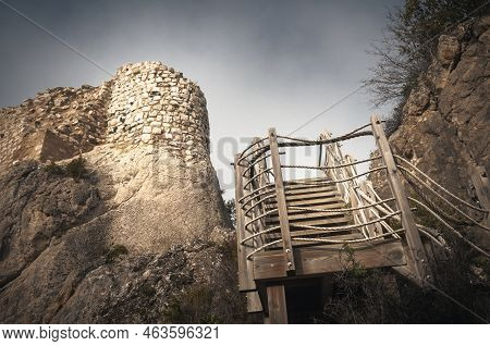 Ruins Of The Medieval Castle Of Portilla - Zabalate, Alava, Basque Country.
