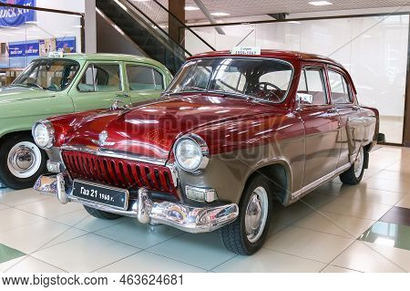 Chelyabinsk, Russia - September 18, 2016: Classic Soviet Saloon Car Gaz-21 Volga In The Retro Cars M