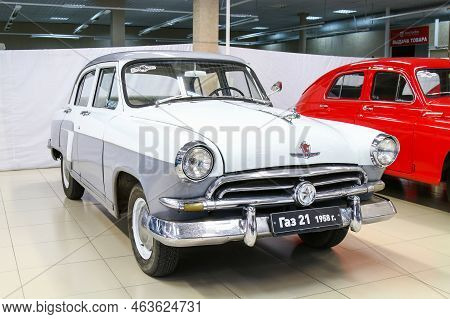 Chelyabinsk, Russia - September 18, 2016: Soviet Retro Car Gaz-21 Volga In The Retro Cars Museum.