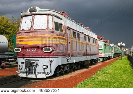 Chelyabinsk, Russia - September 17, 2016: Czechoslovak Electric Mainline Ac Passenger Locomotive Chs