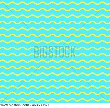 Seamless Pattern Curved Seawave Forms, Vector Quality, Modern Minimalist Flat Style, Bold, Punchy Fo