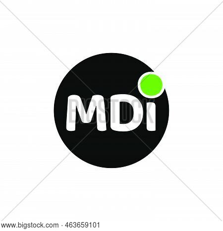 Mdi Company Name Initial Letters Monogram. Mdi Letters Icon.