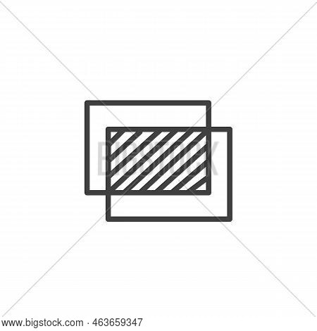Camera Multi Exposure Line Icon. Linear Style Sign For Mobile Concept And Web Design. Multi Exposure
