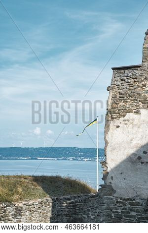 Visingsborg Castle In Sweden On The Island Of Visingsö In Lake Vätterm. Ruin From The Middle Ages Fr