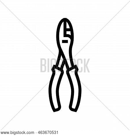 Slip Joint Pliers Line Icon Vector. Slip Joint Pliers Sign. Isolated Contour Symbol Black Illustrati