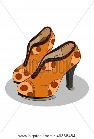 Ausgefallene Schuhe geschlossen Typ auf die hohe Ferse
