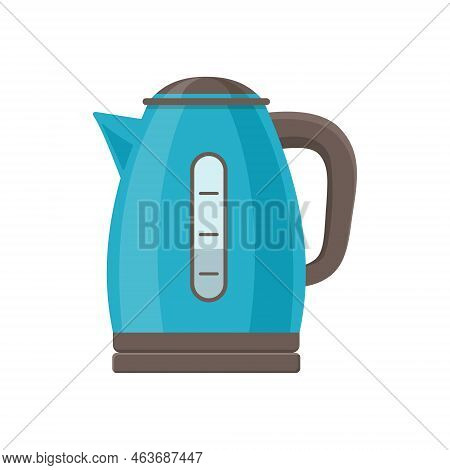 Electric Kettle. Teapot Flat Icon. Design Of Appliance For Tea And Coffee. Electrical Equipment With