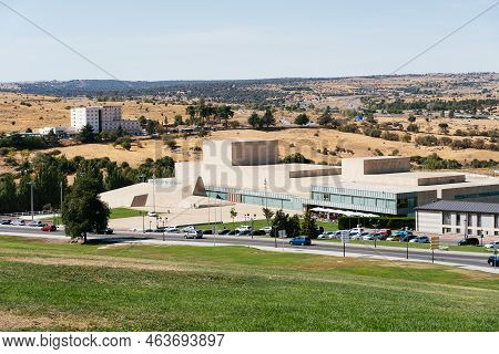 Avila, Spain - September 11, 2022: Conferences And Exhibitions Center Of Avila, Lienzo Norte. Modern