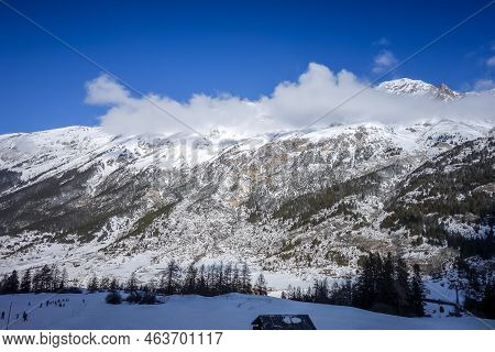 Ski Slopes Of Val Cenis In The Vanoise Park, France
