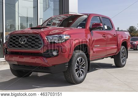Whitestown - Circa October 2022: Toyota Tacoma Display. Toyota Offers The Tacoma In Sr, Sr5, And Trd