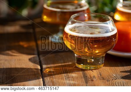 Food And Drink Pairing, Apple Cider Produced On Organic Farm From Bio Apples In Normandy, France And