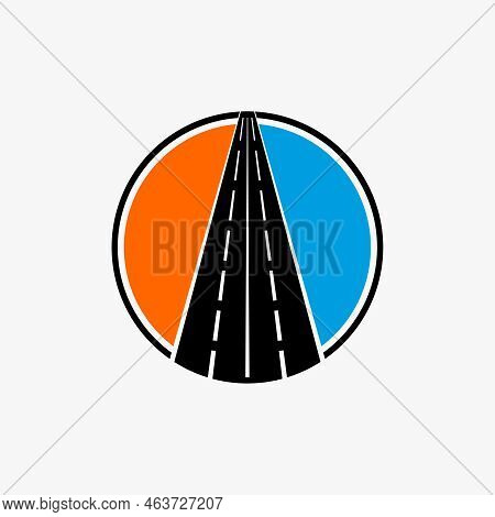 Simple And Unique Two Ways Or Double Road On Block Rectangle Image Graphic Icon Logo Design Abstract
