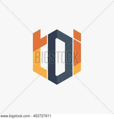 Simple And Unique Letter Or Word Tdi Line Cut Font In Hexagon Image Graphic Icon Logo Design Abstrac