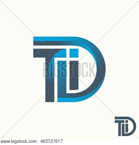 Simple And Unique Letter Or Word Tdi Line Cut Font In Connect Or Merge Image Graphic Icon Logo Desig